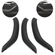 Set de 3 mânere interioare pentru BMW X5 X6 F15 F16, negre, huse din piele
