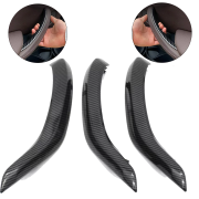 Set de 3 mânere interioare pentru BMW X5 X6 F15 F16, carbon, huse din piele