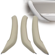 Set de 3 mânere interioare pentru BMW X3 X4 F25 F26, bej deschis, huse din piele