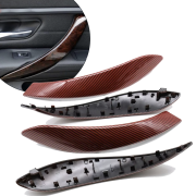 Set capace interioare pentru mânere BMW Seria 3 4 (modele F, 2013–2018), rosu-maro si carbon
