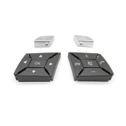Butoane pentru volan pentru Mercedes-Benz ML, GL, GLE, G W166 W463, Gri inchis cu crom