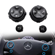 Butoane pentru volan pentru Mercedes-Benz W221 S-Class (2006–2009), negre