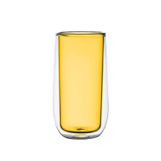 Cană de apă cu pereți dubli, galbenă, cu un design elegant, 280 ml