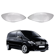 Комплект стъкла / капаци за фарове Mercedes VITO W639 (04-10), ляво и дясно