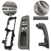 Set mânere gri pentru ușile din față la VW Golf 4 / Bora / Jetta (1997-2008), cu 4 geamuri electrice