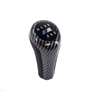 Bilă schimbător viteze design fibră de carbon, 6 viteze, cu sigla M, pentru BMW Seria E - DZ020