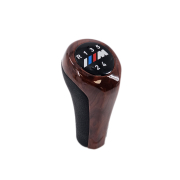 Nucă pentru schimbător de viteze, culoare mahon, cu 5 viteze, cu logo M pentru BMW Seria E - DZ035