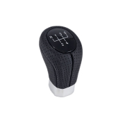 Nucă pentru schimbător de viteze din piele perforată, cu bandă cromată, cu 5 viteze, pentru BMW Seria E – DZ105