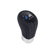 Nucă pentru schimbător de viteze din piele perforată, cu bandă cromată, cu 6 viteze, cu logo M pentru BMW Seria E – DZ108