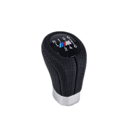 Nucă pentru schimbător de viteze din piele perforată, cu bandă cromată, cu 6 viteze, cu logo M pentru BMW Seria E – DZ110