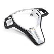 Panou volan pentru Mercedes-Benz A B C E GLK GL GLA CLA, NEGRU CU CROM 25mm