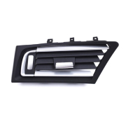 Grilă/conductă de aer stânga pentru BMW 7 F01 F02 Neagră cu crom