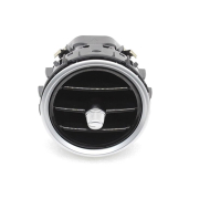 Grilă / conductă de aer pentru Mercedes Benz Clasa C W205 neagră cu partea centrală rotundă cromată